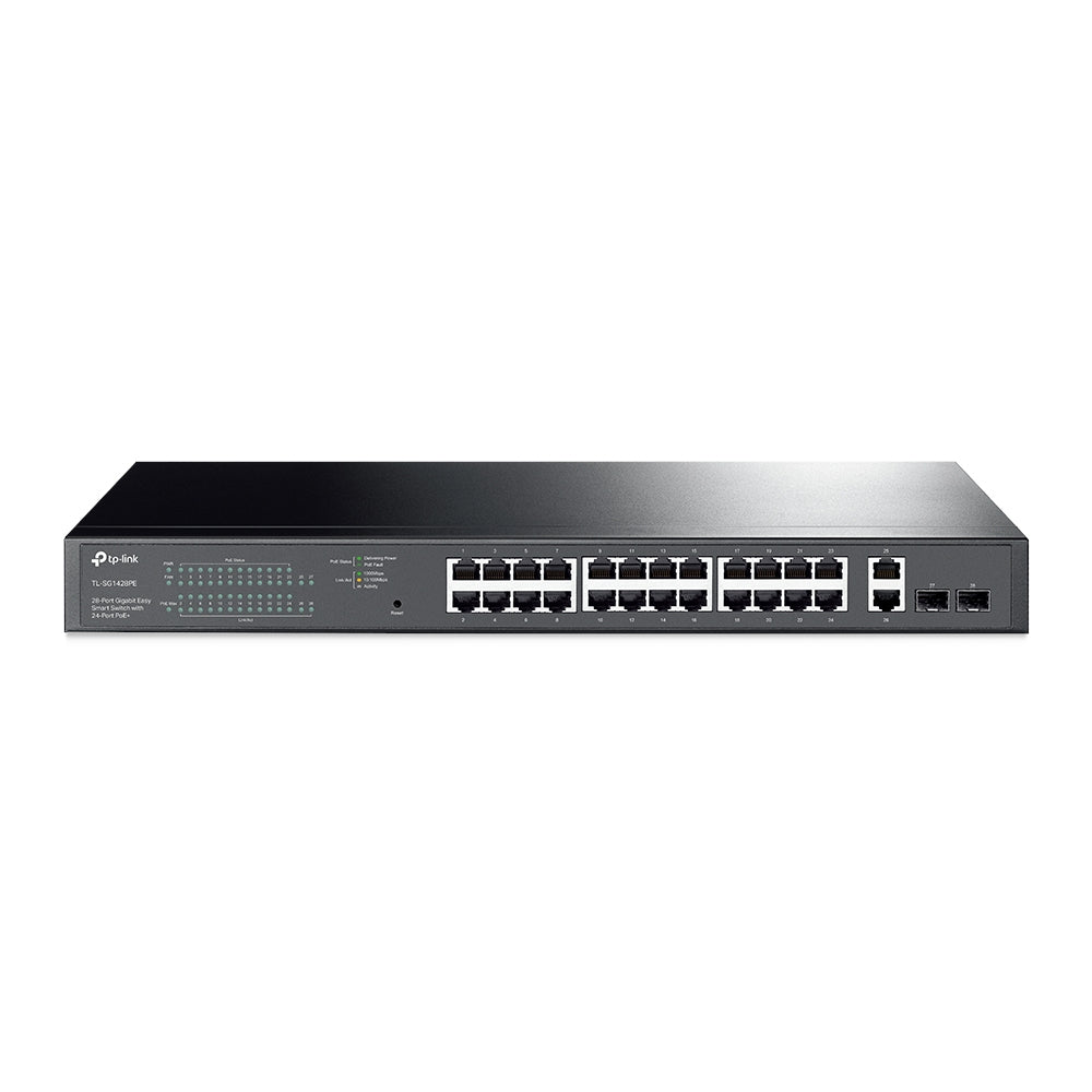 TPLink SG1428PE 28-Port Gigabit Easy Smart Switch with 24-Port PoE+ - MojoTech