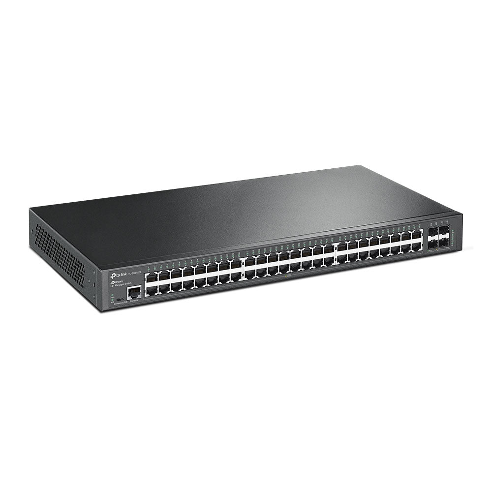 TPLink SG3452X JetStream 48-Port Gigabit L2+ Managed Switch with 4 10GE SFP+ Slots - MojoTech
