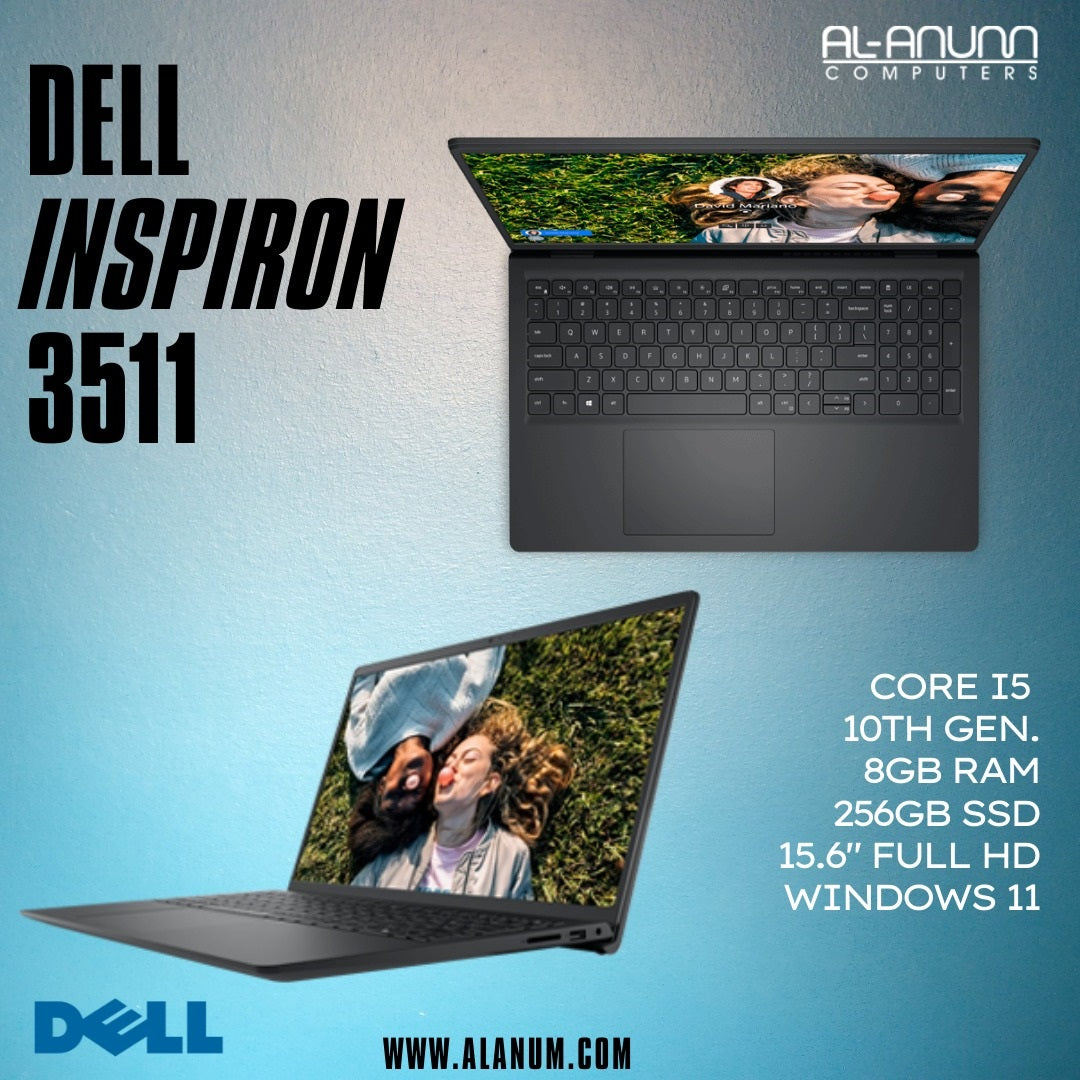 Dell Inspiron 3511, CI5 10TH, 8GB, 256GB SSD, 15.6" FHD, W11, Black - MojoTech