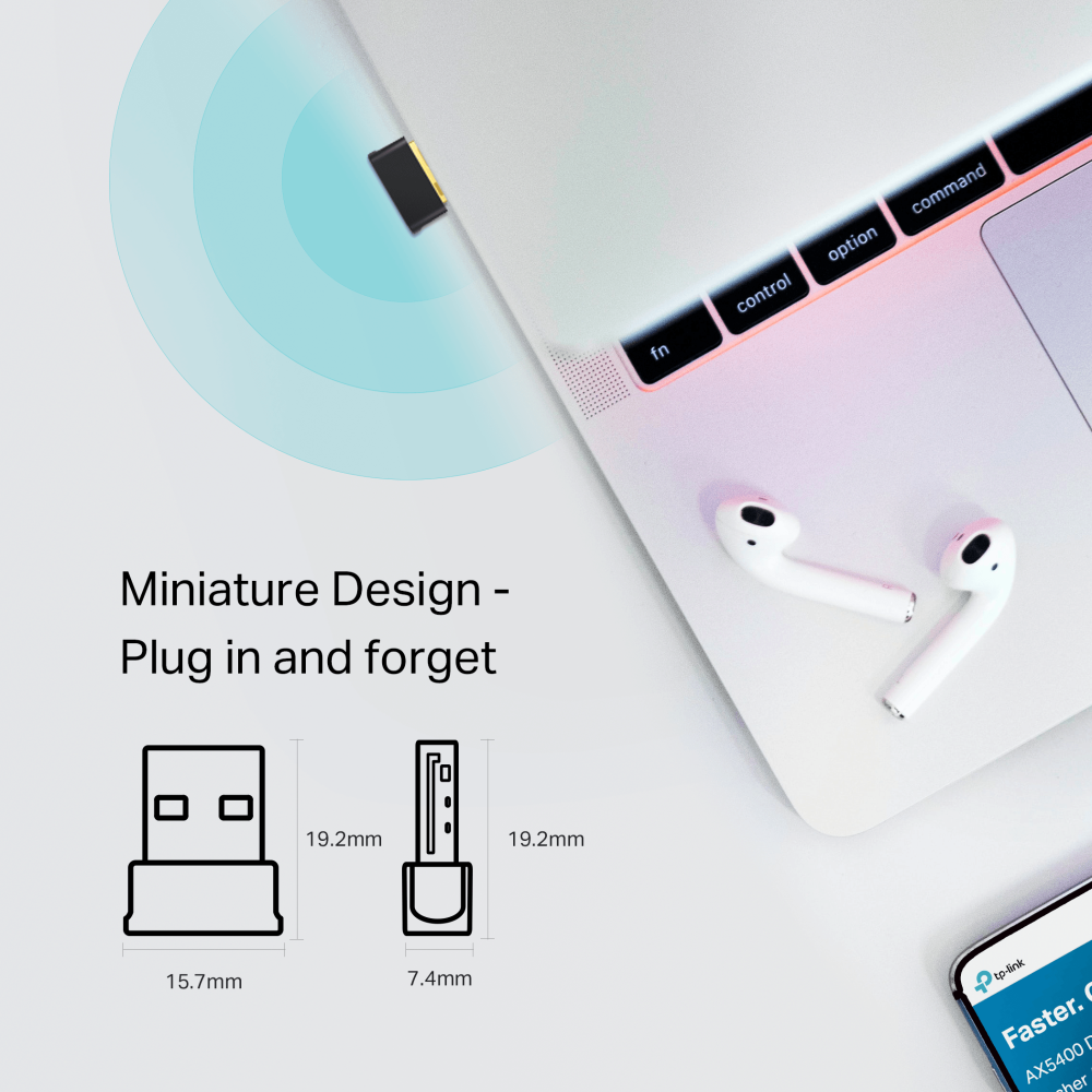 TPLink Archer T2UB Nano AC600 Nano Wi-Fi Bluetooth 4.2 USB Adapter - MojoTech