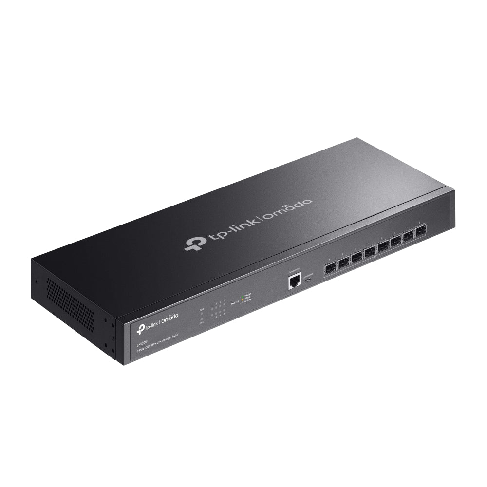 TPLink SX3008F Omada 8-Port 10GE SFP+ L2+ Managed Switch - MojoTech