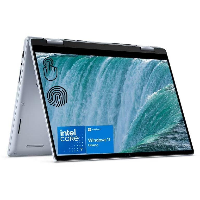 Dell Inspiron 14 2-in-1 Convertible Touchscreen Laptop 7440 – Intel Core Ultra 7 150U (14th Gen), 16GB RAM, 512GB SSD, 14" Full HD X360 Display, Fingerprint Reader, Backlit Keyboard, Windows 11 – Ice Blue | Al Anum Karachi