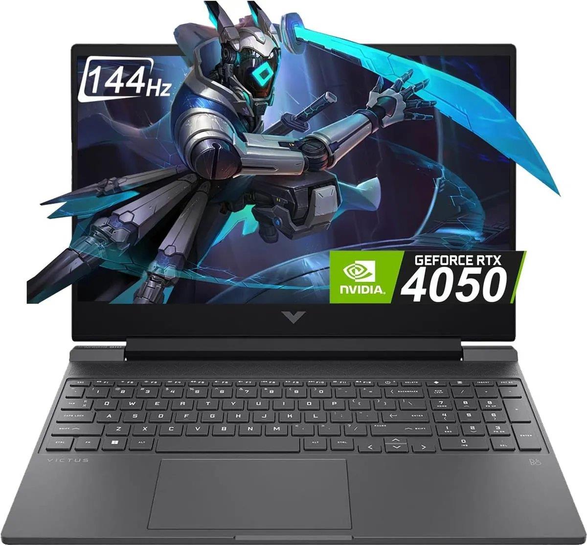 HP Victus Gaming Laptop 15 FA1082wm - Core i5 13th Gen 13420H, 16GB RAM, 512GB SSD, NVIDIA RTX 4050 6GB, 15.6" FHD 144Hz, Backlit Keyboard, Windows 11 - Mica Silver