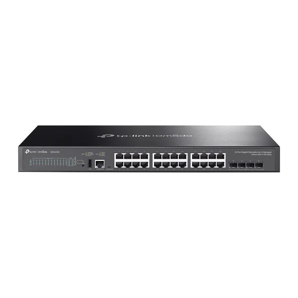 TPLink SG5428X Stackable 24 Port Gigabit L3 Lite Managed Switch with 4 10-Gigabit SFP+ Slots -