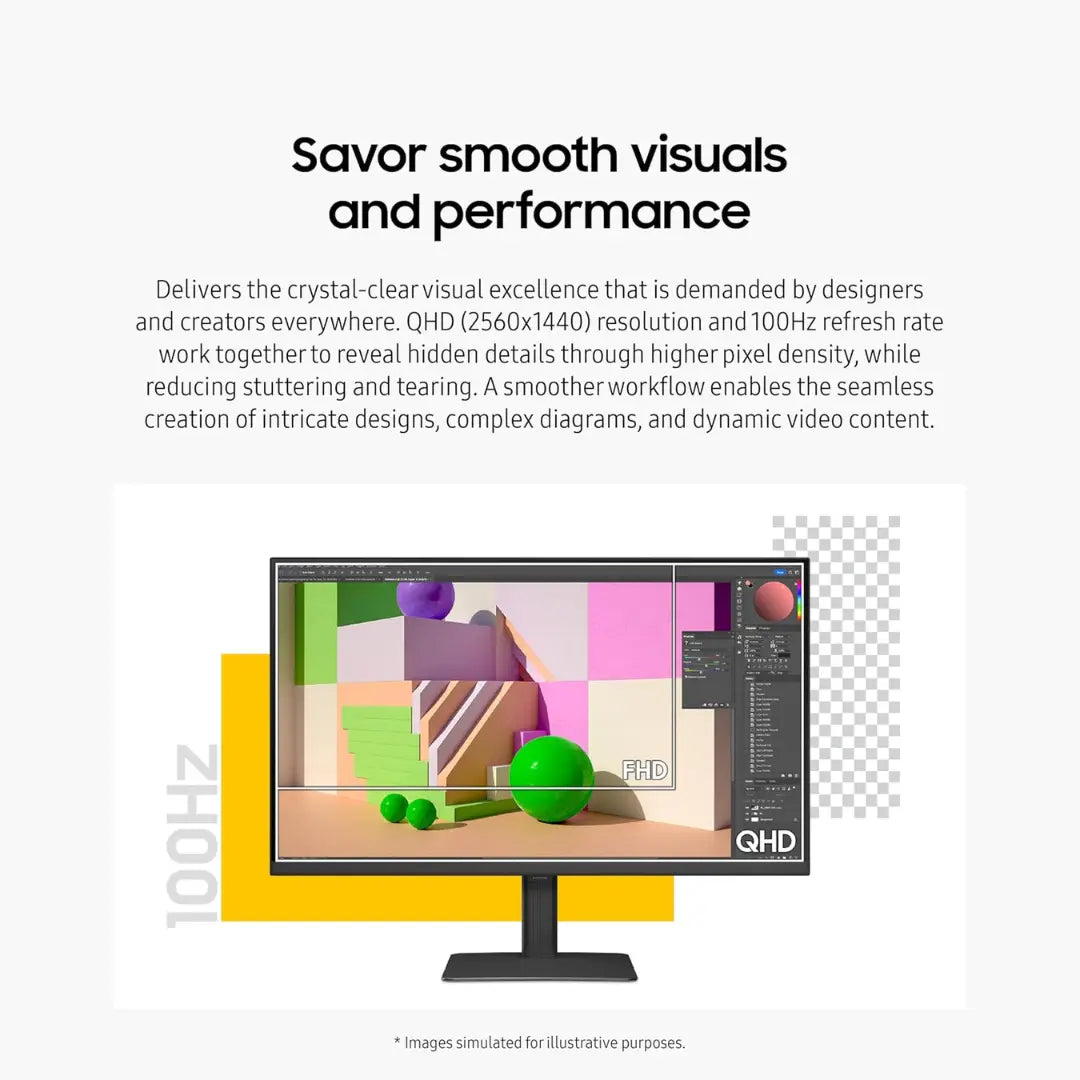 Samsung 24 Inch ViewFinity S6 S60D QHD Monitor