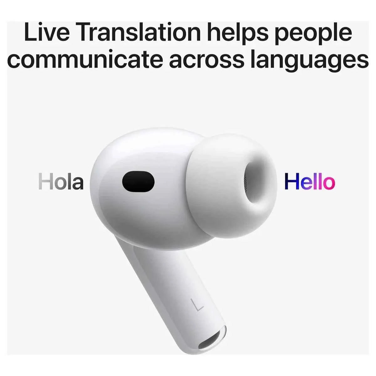 Apple AirPods Pro 3 Wireless Earbuds, Active Noise Cancellation, Live Translation, Heart Rate Sensing, Spatial Audio, USB-C Charging, White