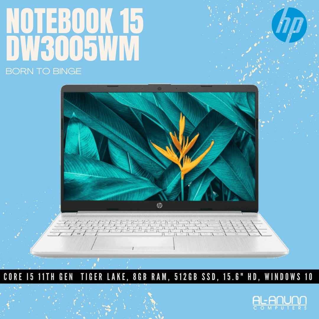 HP Notebook 15-DW3005wm, Ci5 11TH, 8Gb, 512GB, 15.6" FHD, W10, Silver