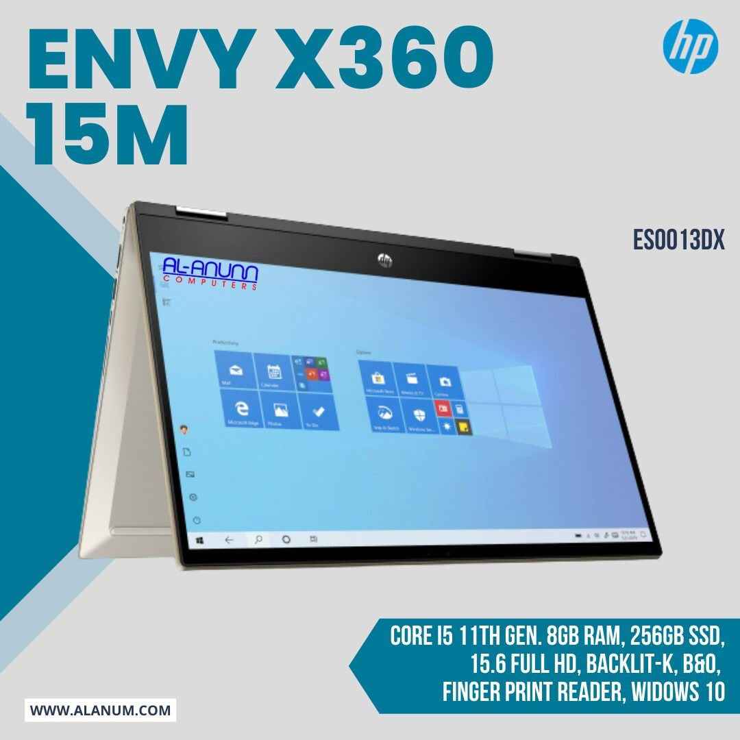 HP ENVY x360 15M-ES0013DX, Ci5 11TH, 8GB, 256GB SSD, 15.6 FHD, BL-K, B&O, FPR, W10, Silver