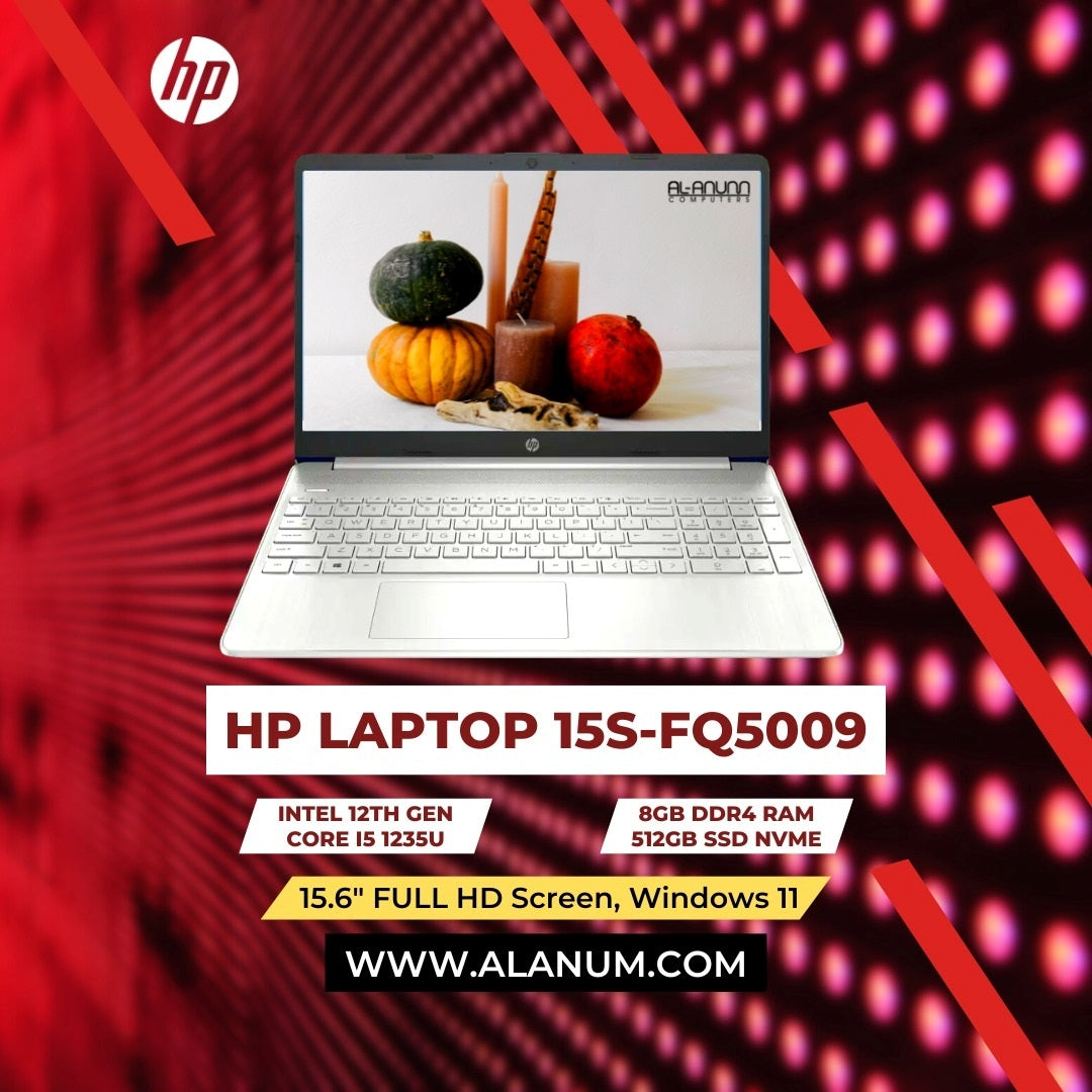 HP Notebook 15s-fq5009nl, Ci5 12TH, 8Gb, 512GB SSD, 15.6" FHD, W11, Silver - MojoTech