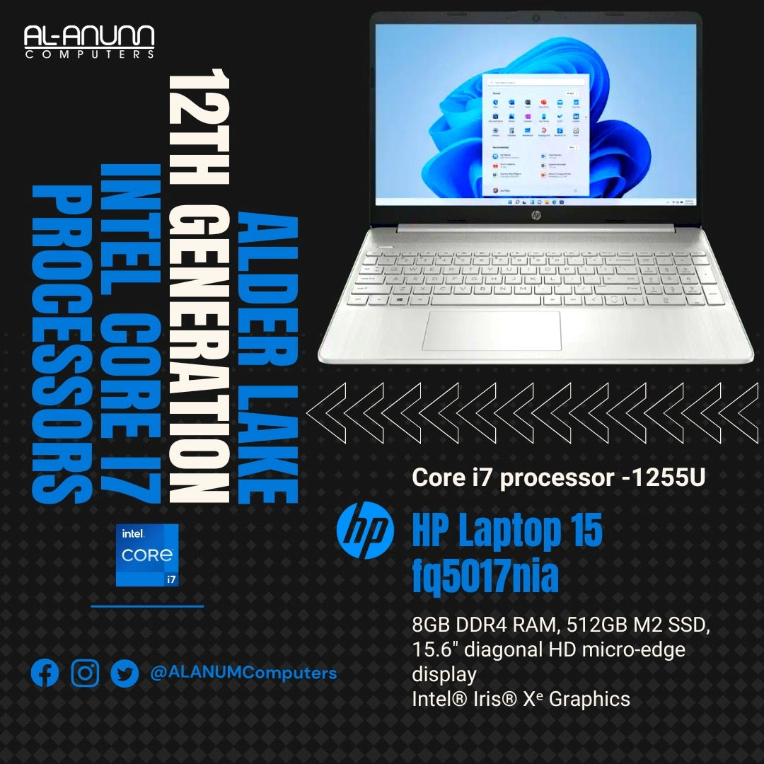 HP Notebook 15s-fq5017nia, Ci7 12TH, 8Gb, 512GB SSD, 15.6" HD, Dos, Silver - MojoTech