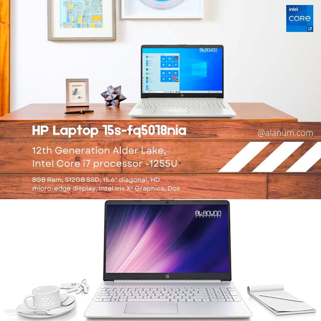 HP Notebook 15s-fq5018nia, Ci7 12TH, 8Gb, 512GB SSD, 15.6" HD, Dos, White - MojoTech
