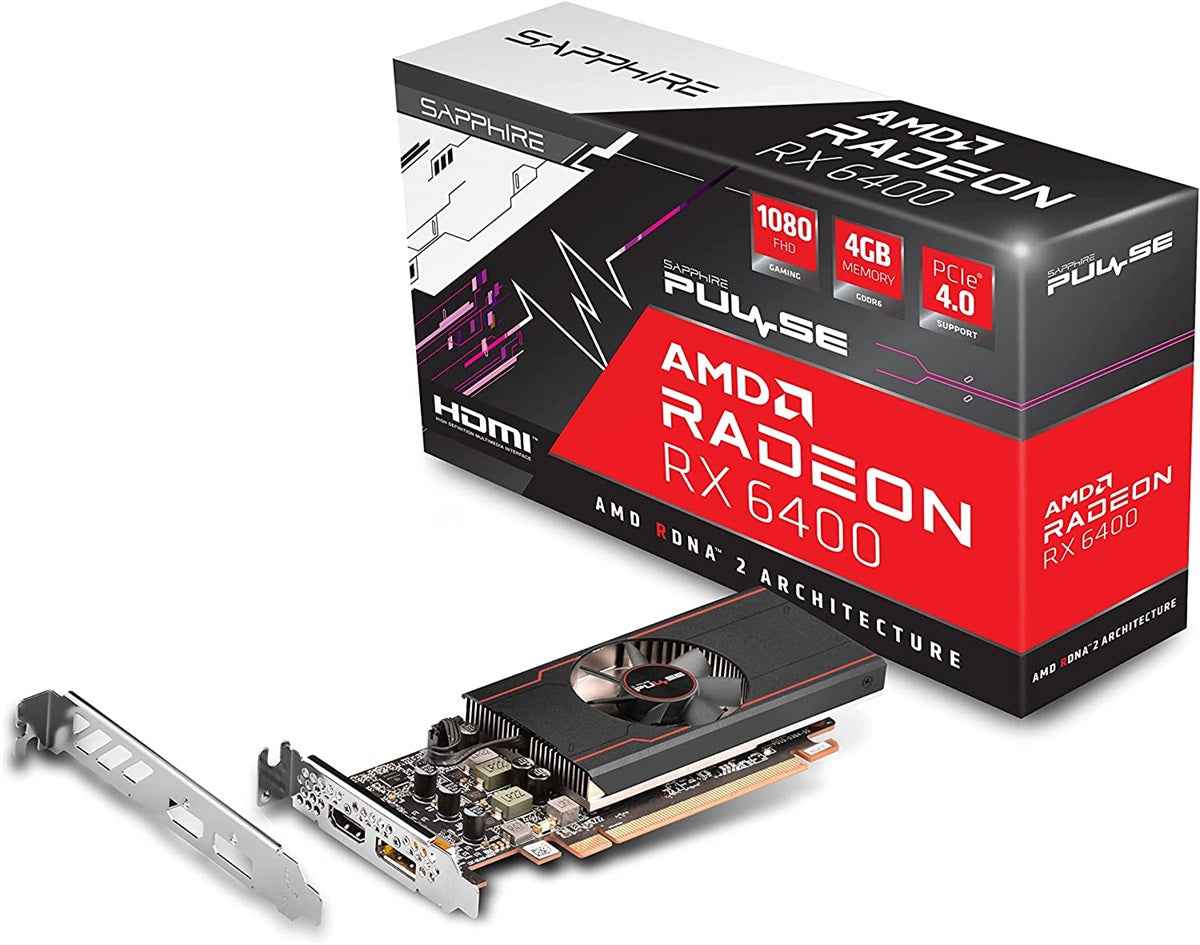 Sapphire PULSE AMD Radeon RX 6400 4GB GDDR6 Graphics Card