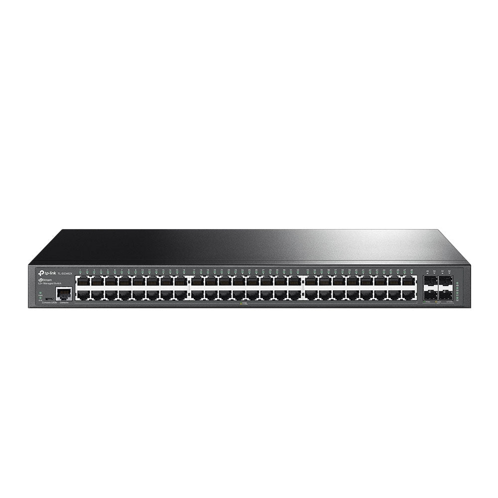 TPLink SG3452X JetStream 48-Port Gigabit L2+ Managed Switch with 4 10GE SFP+ Slots - MojoTech