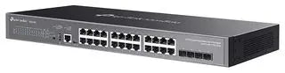 TPLink SG5428X Stackable 24 Port Gigabit L3 Lite Managed Switch with 4 10-Gigabit SFP+ Slots - - MojoTech