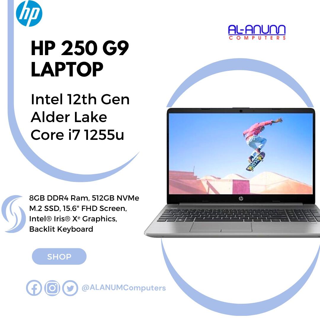 HP Notebook 250 G9, Ci7 12TH, 8Gb, 512GB SSD, 15.6" FHD, BL-K, Dos, Silver - MojoTech