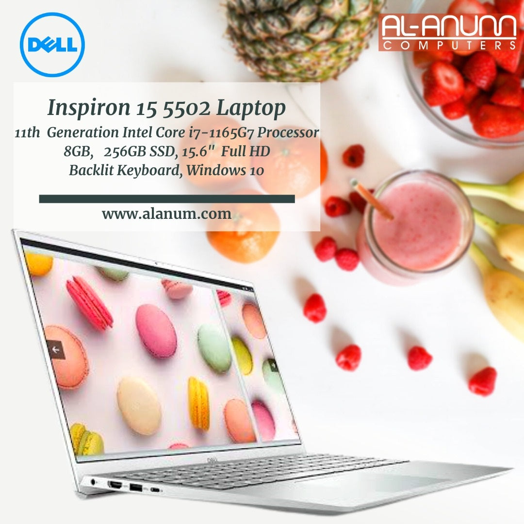 Dell Inspiron 5502, CI7 11TH, 8GB, 256GB SSD, 15.6" FHD, BL-K, W10 - MojoTech