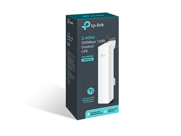 TP Link CPE220 2.4GHz 300Mbps 12dBi Outdoor CPE - MojoTech