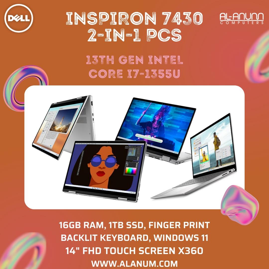 Dell Inspiron 7420 2 in 1, Ci7 12TH, 16GB, 512GB SSD, 14" FHD X360 TOUCH, FP, BL-K, W11, Silver - MojoTech