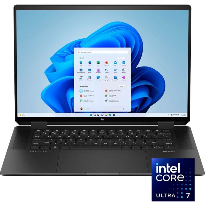 HP Spectre x360 16-aa0013dx - Core Ultra 7 155H, 16GB, 1TB SSD, Intel Iris-Xe GC, 16" WQXGA Touch, Convertible, FPR, Backlit KB, W11 (Nightfall Black)
