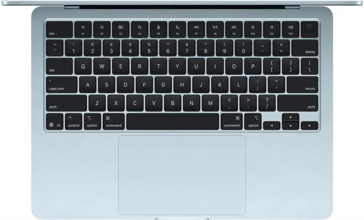 Apple MacBook Air 15 MC7C4 - Apple M4 Chip, 10-Core CPU, 10-Core GPU, 16GB RAM, 512GB SSD, 15.3" Liquid Retina Display, True Tone, Backlit Magic Keyboard, Touch ID (Sky Blue, 2025)