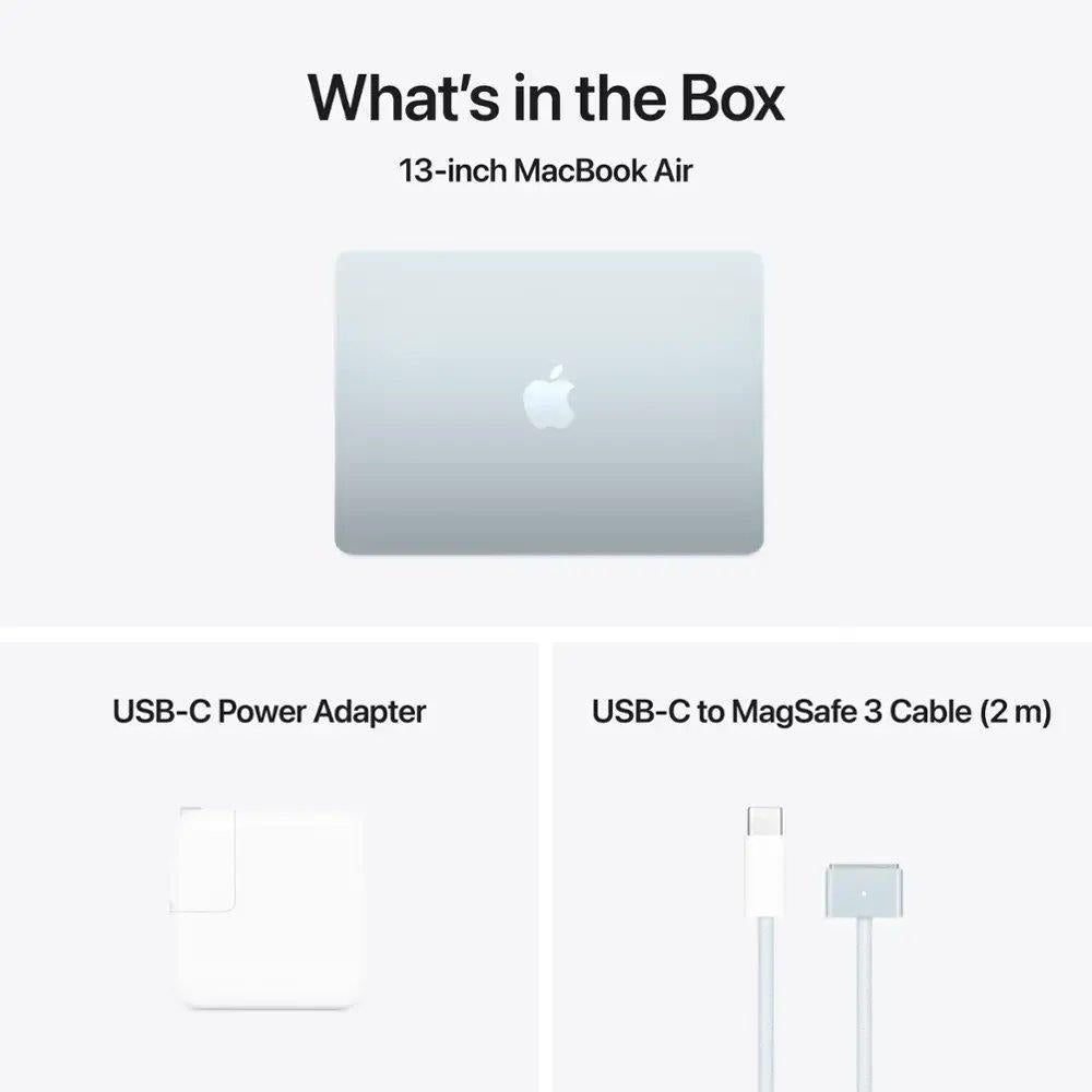 Apple MacBook Air 13 MC6U4 - M4 Chip, 10-Core CPU, 10-Core GPU, 16GB RAM, 512GB SSD, 13.6" Liquid Retina Display, Sky Blue – Al Anum