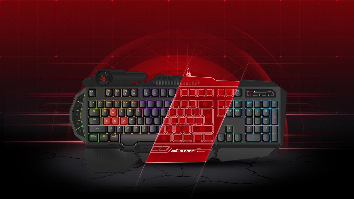 A4 Tech Bloody B310N 7-Color Neon Lighting Gaming Keyboard