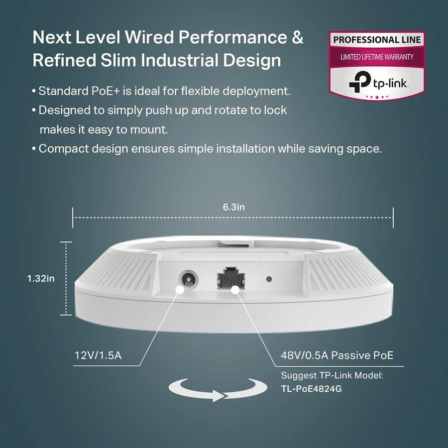 TP Link EAP650 AX3000 Ceiling Mount WiFi 6 Access Point