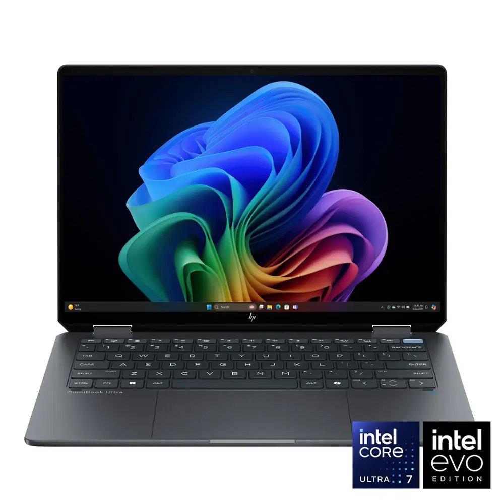 HP OmniBook Ultra Flip 14-fh0013dx – Intel Ultra 7-256V, 16GB RAM, 1TB SSD, 14" 3K OLED Touch, Backlit KB, Windows 11 – Eclipse gray