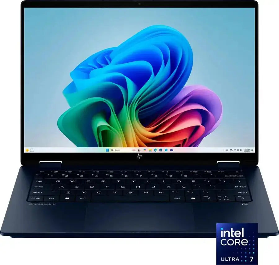 HP OmniBook X Flip X360 Laptop 14-fm0013dx – Intel 14th Gen Ultra 5-226V, 16GB RAM, 512GB SSD, 14″ 2K OLED Touch Convertible, Backlit Keyboard, Windows 11 – Atmospheric Blue