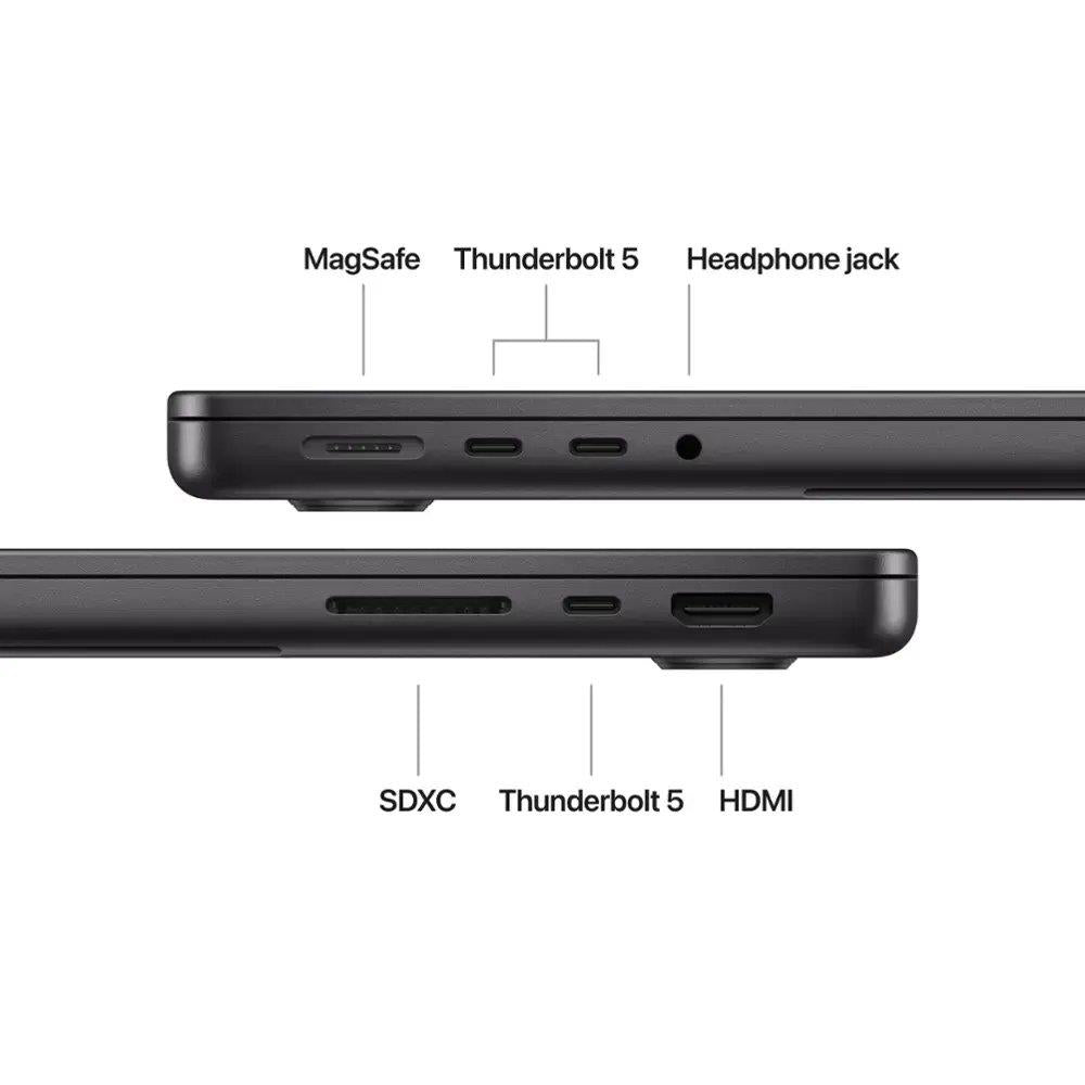 Apple MacBook Pro 14 MX2H3 - Apple M4 Pro Chip, 12-Core CPU, 16-Core GPU, 24GB RAM, 512GB SSD, Backlit Magic Keyboard, Touch ID (Space Black, 2025)