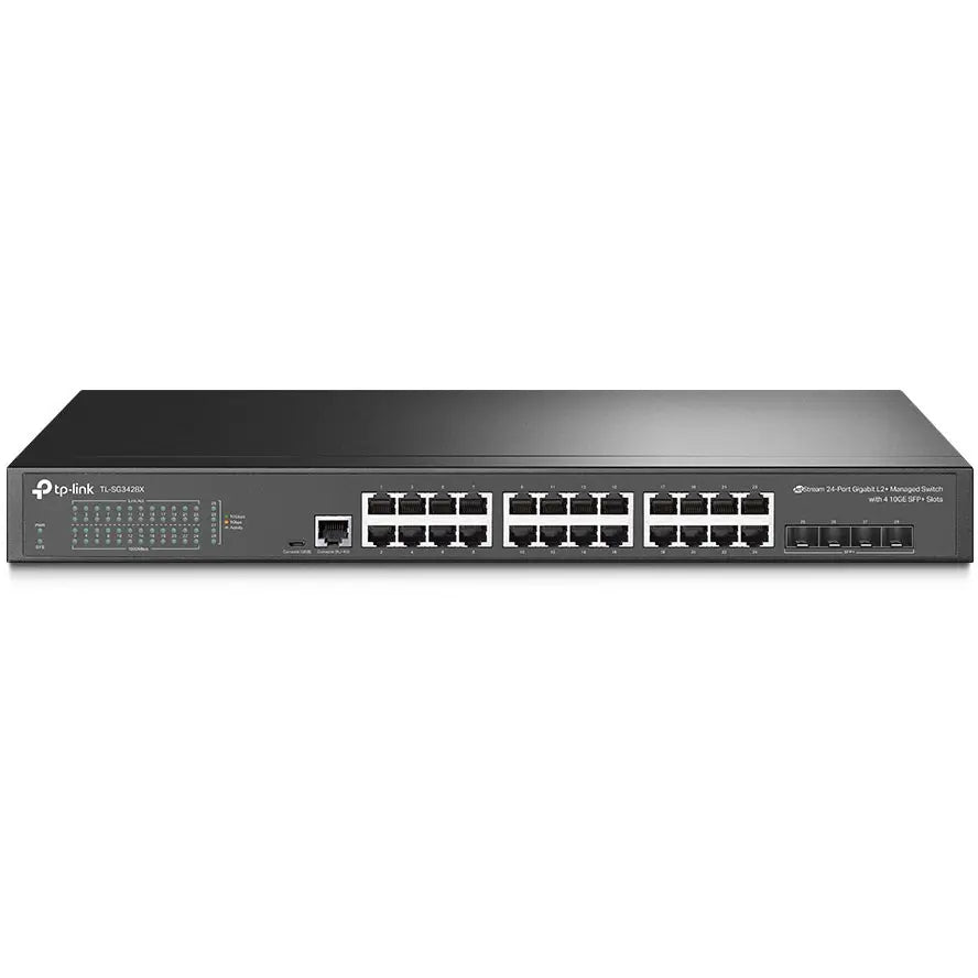 TPLink SG3428X JetStream 24-Port Gigabit L2+ Managed Switch with 4 10GE SFP+ Slots