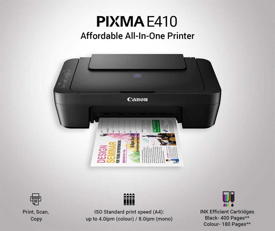 Canon E410 ASA Inkjet Printer (All in One) - MojoTech