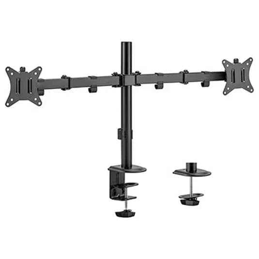 MXG BMA-24P Dual Monitor Steel Articulating Monitor Mount, Matte Black