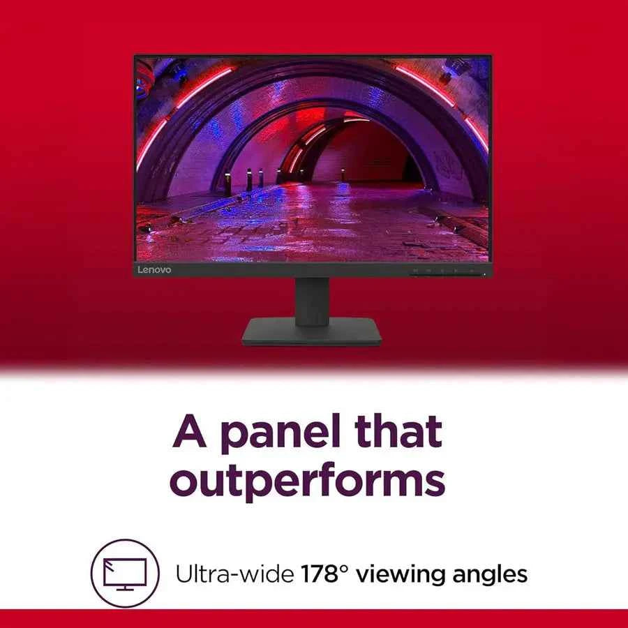 Lenovo L22-4e 21.5 Inch IPS FHD Monitor, 100Hz, 99% sRGB, 1300:1, HDMI and VGA, Black