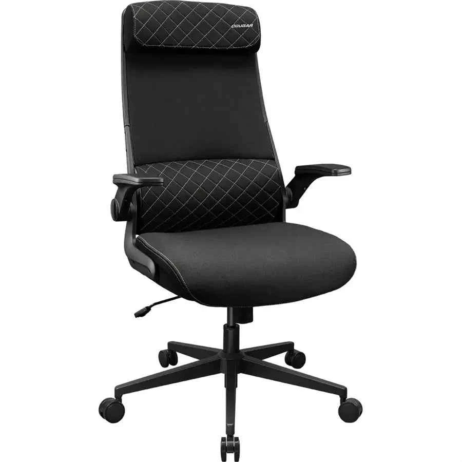 Cougar Stryder Ergonomic Chair, Adjustable Headrest, Multi-Density Foam Seat, Flip-Up