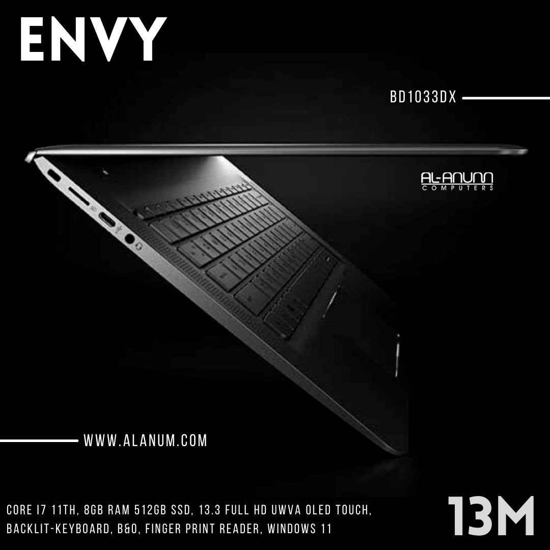 HP Envy x360 13 13M-BD1033DX, Ci7 11th, 8GB 512GB, 13.3 FHD TOUCH, BL-K, B&O, FPR, W11, Silver