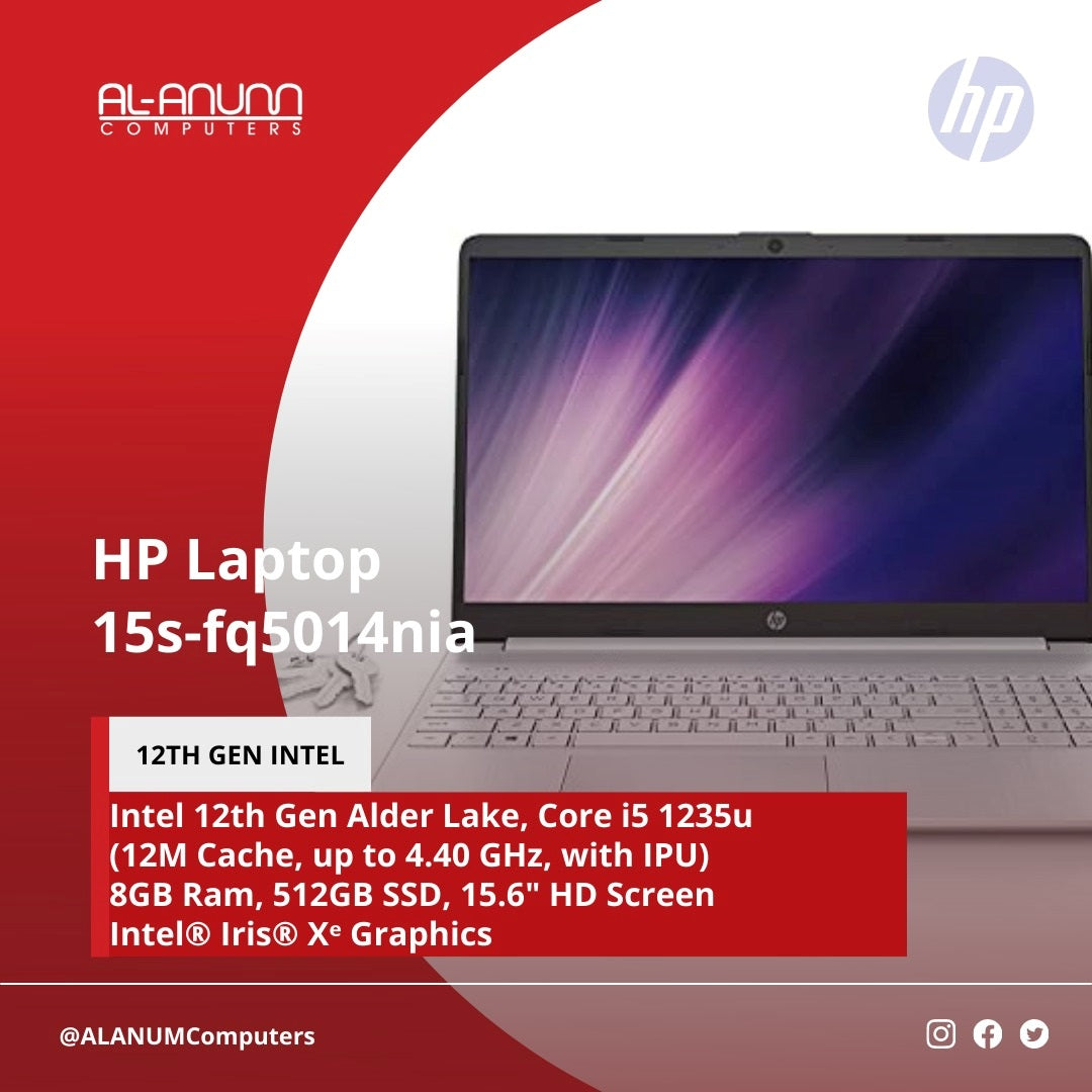 HP Notebook 15s-fq5014nia, Ci5 12TH, 8Gb, 512GB SSD, 15.6" HD, Dos, White - MojoTech