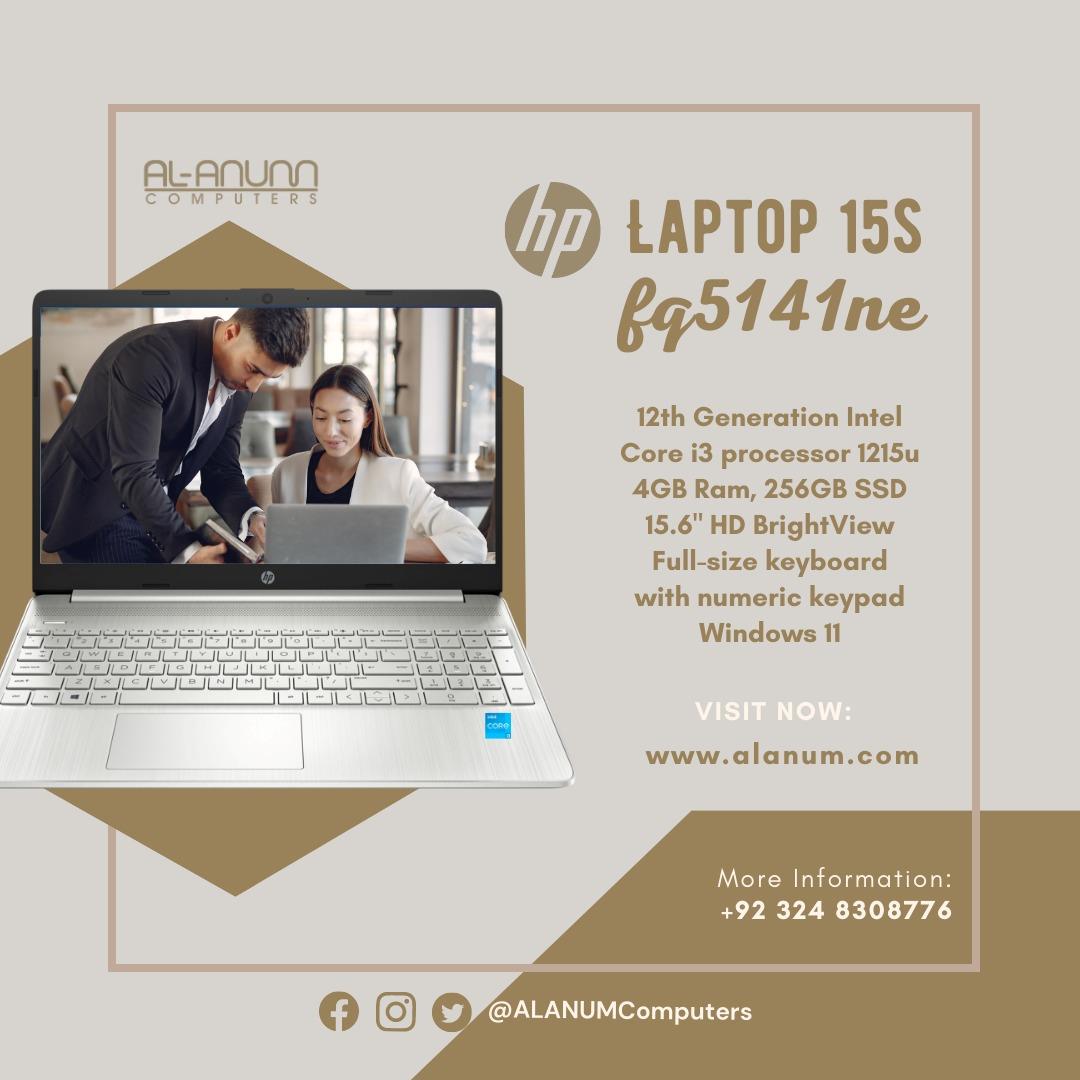 HP Notebook 15s-FQ5141ne, Ci3 12TH, 4Gb, 256GB SSD, 15.6" HD, W11, Silver - MojoTech
