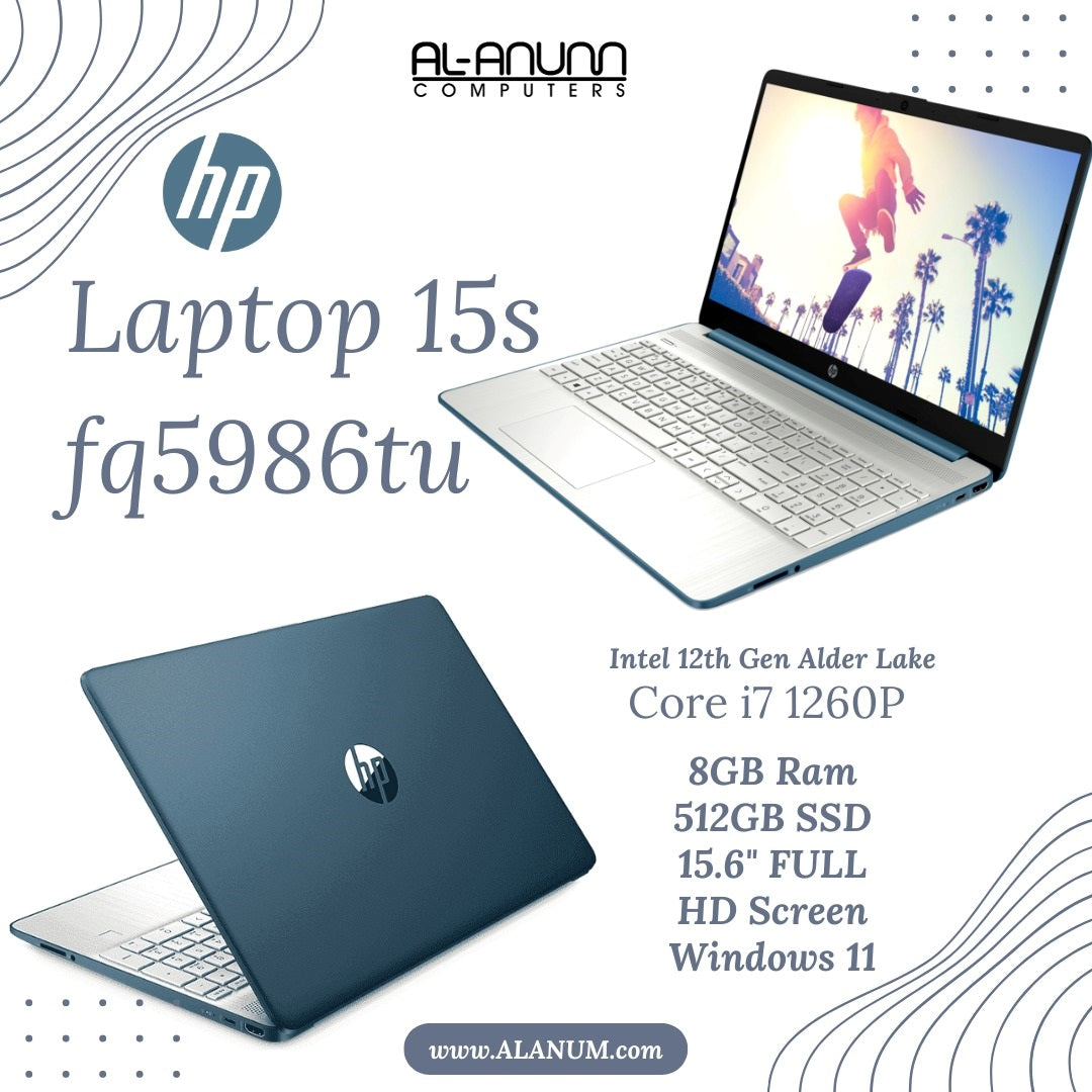 HP Notebook 15s-fq5986tu, Ci7 12TH, 8Gb, 512GB SSD, 15.6" FHD IPS, W11, Blue - MojoTech