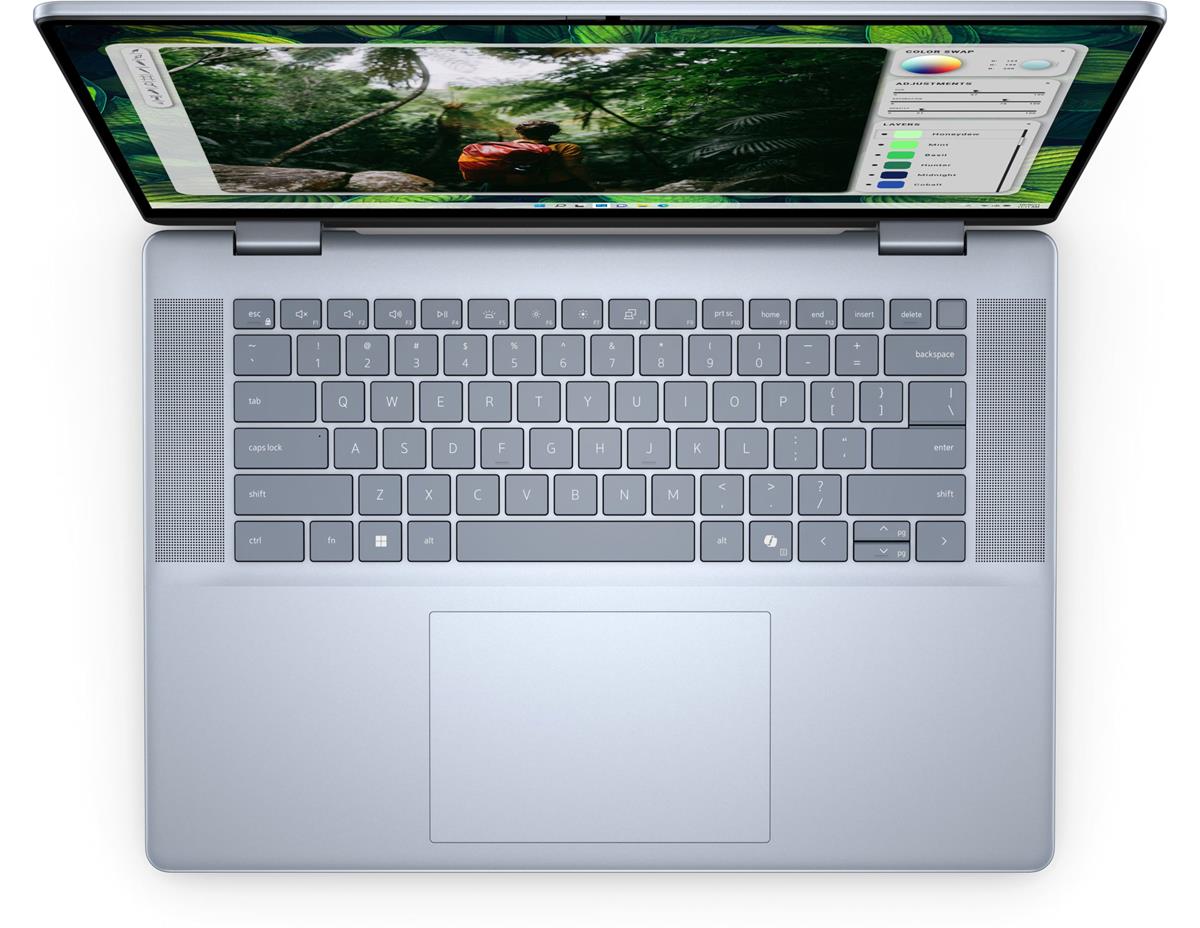 Dell Inspiron 7640 2-in-1 - Core Ultra 7 155U, 16GB RAM, 1TB SSD, 16" FHD X360 Touch, Fingerprint Reader, Backlit Keyboard, Windows 11 - Ice Blue - MojoTech