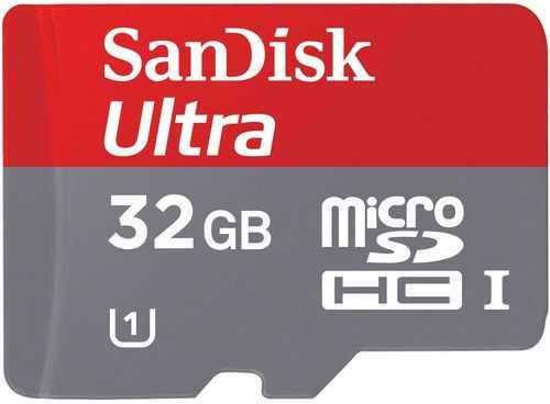 SanDisk 32GB microSDHC Memory Card Ultra Class 10 UHS-I