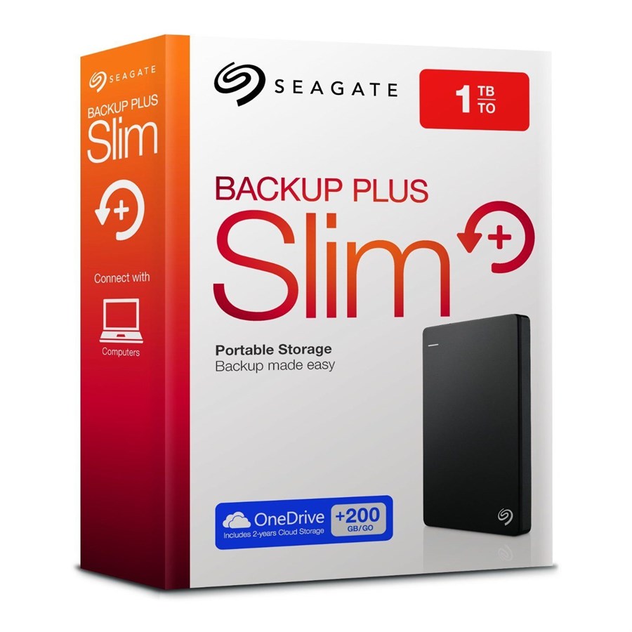 Seagate 1TB, Backup Plus, Slim Portable, Drive,USB 3.0 - MojoTech