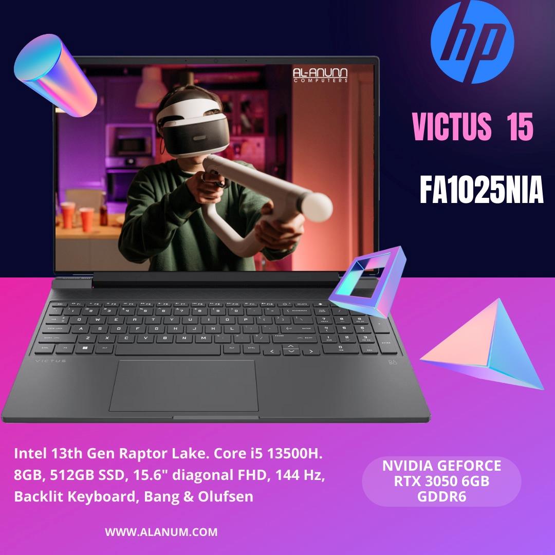 Hp Victus Gaming Laptop 15 FA1025nia, Ci5 13TH 13500H, 8Gb, 512GB SSD, RTX-3050 6Gb, BL-K, 15.6 FHD, 144Hz, Dos, Mica Silver - MojoTech